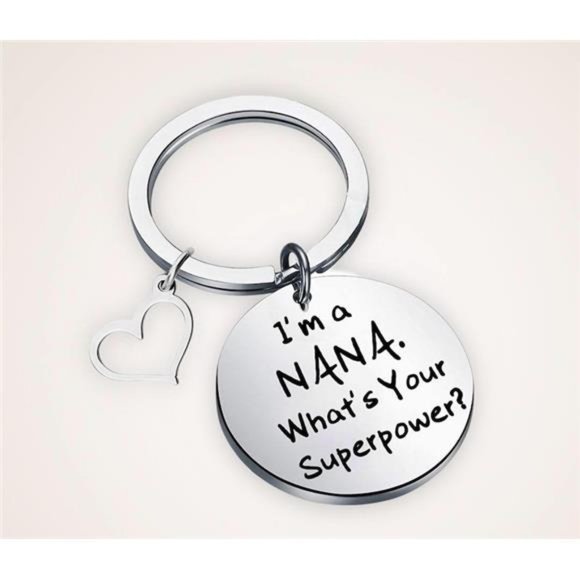Keychain Nana Gifts | Nana Superpower Grandmother Gifts Metal Keyring - Picture 4 of 8